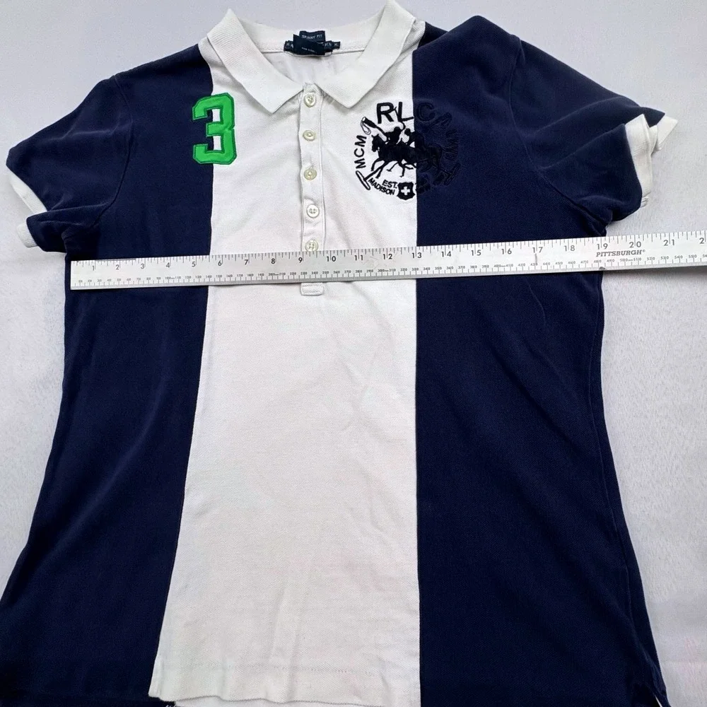 Ralph Lauren Polo Shirt Kids XL 100% Cotton Color Block RLC Equestrian‎ #3